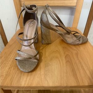 Windsor Glittering Gold Strappy Heels